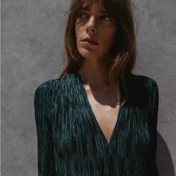 Zara Dark Green Midi Dress - Picture 3 of 5